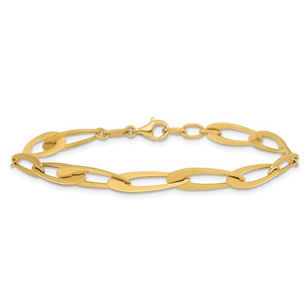 Leslie's 14K Polished Fancy Link w/.25in ext. Bracelet - Image 3