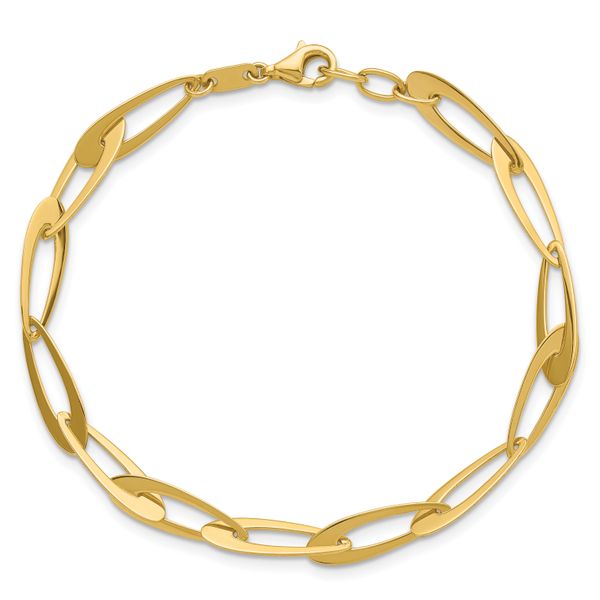 Leslie's 14K Polished Fancy Link w/.25in ext. Bracelet - Image 4