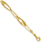 Leslie's 14K Polished Fancy Link w/.25in ext. Bracelet