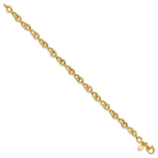 Leslie's 14K Polished/Textured Twisted Infinity Link Bracelet - Image 2