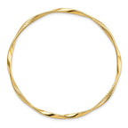 Leslie's 14K Polished and Textured Twisted Slip-on Bangle - Image 2