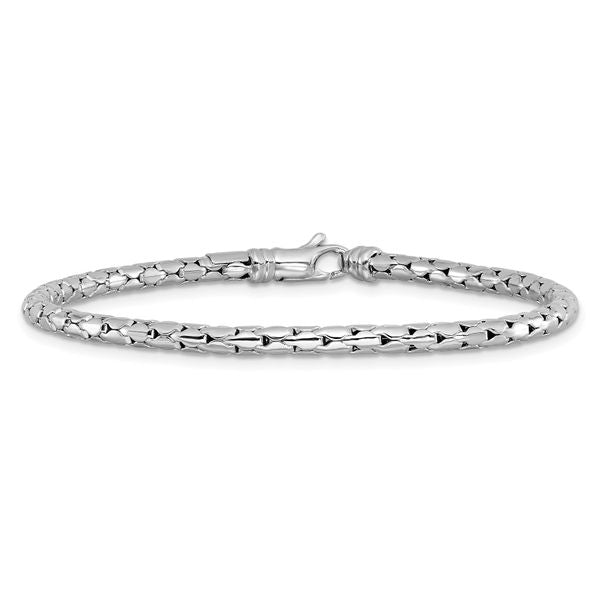 Leslie's 14K White Gold Polished Fancy Bracelet - Image 3