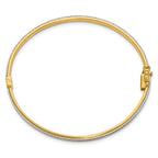 Leslie's 14K Two-tone Polished and D/C Hinged Bangle - Image 2