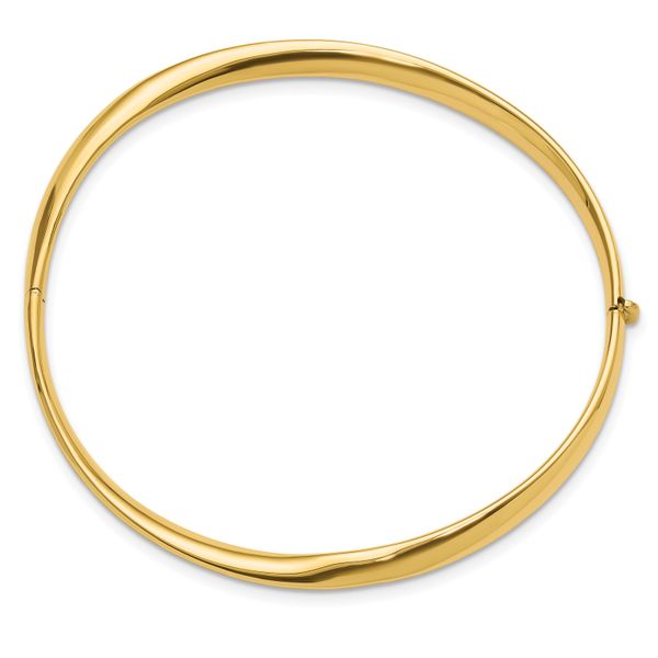 Leslie's 14k Polished Twisted Hinged Bangle Bracelet - Image 2