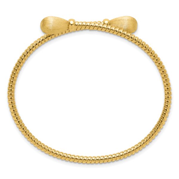 Leslie's 14K Polished and Brushed Bypass Cuff Bangle - Image 2