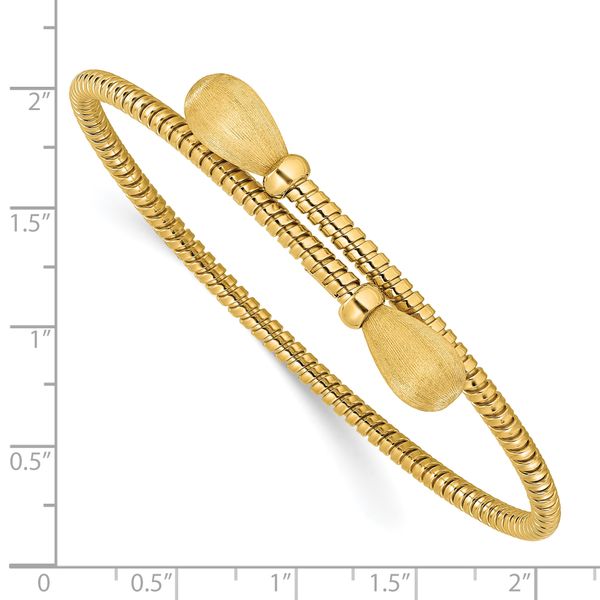 Leslie's 14K Polished and Brushed Bypass Cuff Bangle - Image 3