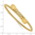 Leslie's 14K Polished and Brushed Bypass Cuff Bangle - Image 3