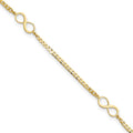 Leslie's 14k Polished Infinity Symbol 9in Plus 1in ext. Anklet