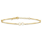 Leslie's 14k Polished Infinity Symbol 9in Plus 1in ext. Anklet - Image 3