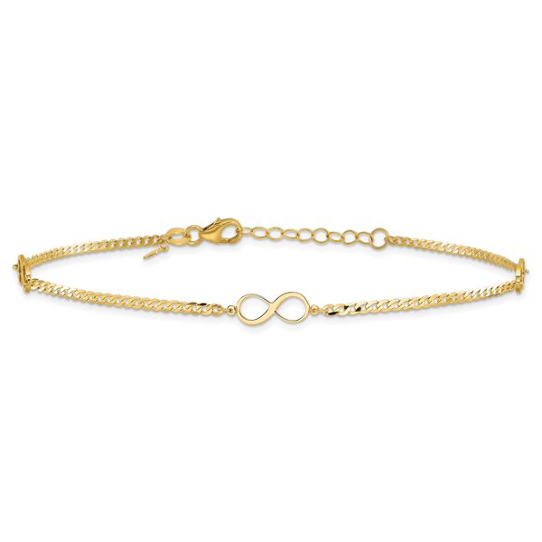 Leslie's 14k Polished Infinity Symbol 9in Plus 1in ext. Anklet - Image 3