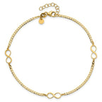 Leslie's 14k Polished Infinity Symbol 9in Plus 1in ext. Anklet - Image 4
