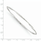 Leslie's 14K White Gold Polished Twisted Slip-on Bangle - Image 2