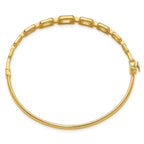 14K Polished Fancy Hinged Bangle - Image 2