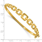 14K Polished Fancy Hinged Bangle - Image 3