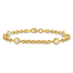 Leslie's 14K Polished Mother of Pearl Link Bracelet - Image 3