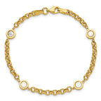 Leslie's 14K Polished Mother of Pearl Link Bracelet - Image 4