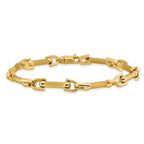 Leslie's 14K Polished and Satin Fancy Link Bracelet - Image 3