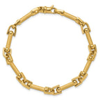Leslie's 14K Polished and Satin Fancy Link Bracelet - Image 4