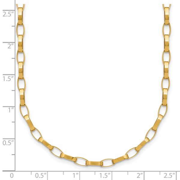 Leslie's 14K Polished Fancy Link with .5in ext. Necklace - Image 5
