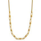 Leslie's 14K Polished and Diamond-cut Fancy Link Necklace - Image 2