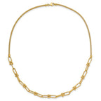 Leslie's 14K Polished and Diamond-cut Fancy Link Necklace - Image 4
