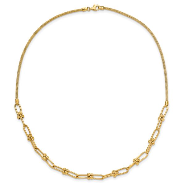 Leslie's 14K Polished and Diamond-cut Fancy Link Necklace - Image 4