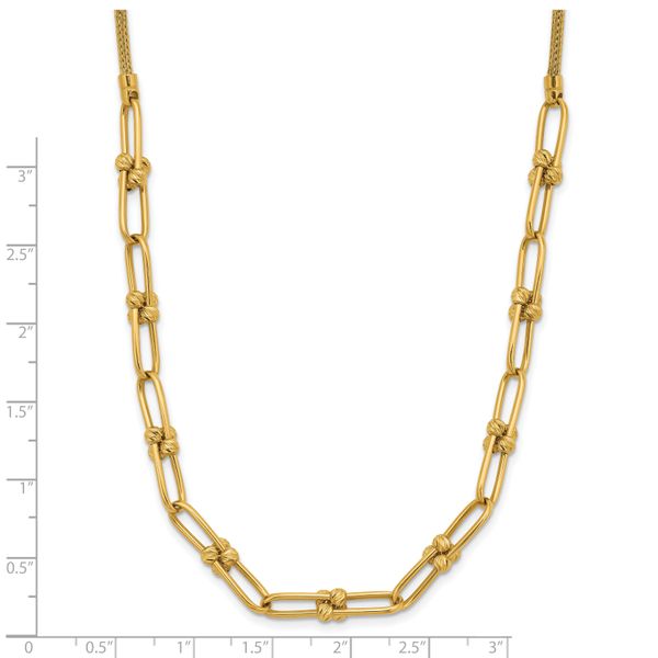 Leslie's 14K Polished and Diamond-cut Fancy Link Necklace - Image 5