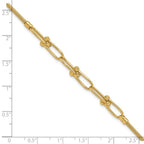 Leslie's 14K Polished/Diamond-cut/Textured Fancy Link Bracelet - Image 5