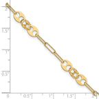 Leslie's 14K Polished and Diamond-cut Fancy Link Bracelet - Image 5