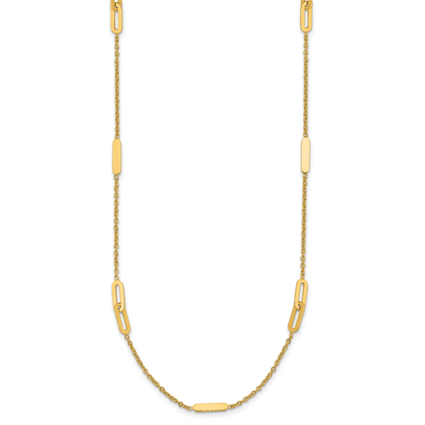Leslie's 14K Polished Fancy Link with 2in ext. Necklace - Image 2