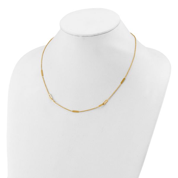 Leslie's 14K Polished Fancy Link with 2in ext. Necklace - Image 3