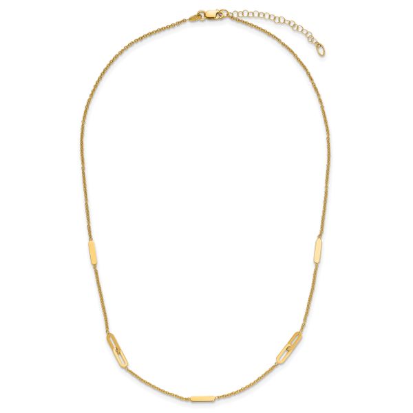 Leslie's 14K Polished Fancy Link with 2in ext. Necklace - Image 4
