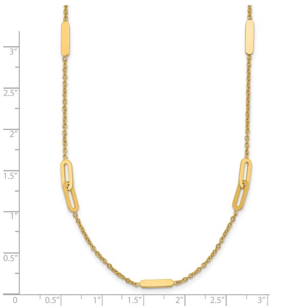 Leslie's 14K Polished Fancy Link with 2in ext. Necklace - Image 5