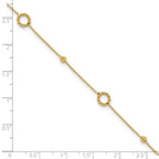Leslie's 14K Polished and Diamond-cut 10in Plus 1in ext. Anklet - Image 5