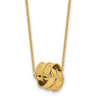 Leslie's 14K Polished and Diamond-cut Fancy Knot with 2in ext. Necklace