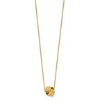 Leslie's 14K Polished and Diamond-cut Fancy Knot with 2in ext. Necklace - Image 2