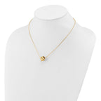 Leslie's 14K Polished and Diamond-cut Fancy Knot with 2in ext. Necklace - Image 3