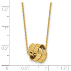 Leslie's 14K Polished and Diamond-cut Fancy Knot with 2in ext. Necklace - Image 5