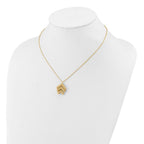Leslie's 14K Polished and Textured Fancy with 2in ext. Necklace - Image 3