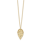 Leslie's 14K Polished Fancy with 2in ext. Necklace - Image 2