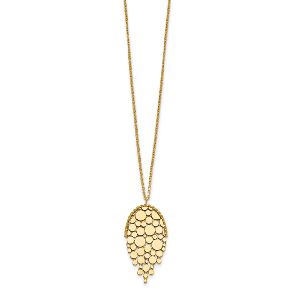 Leslie's 14K Polished Fancy with 2in ext. Necklace - Image 2