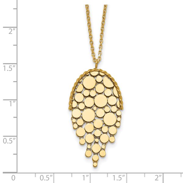 Leslie's 14K Polished Fancy with 2in ext. Necklace - Image 5