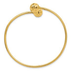 14K Polished and Diamond-cut Bypass Cuff Bangle - Image 2