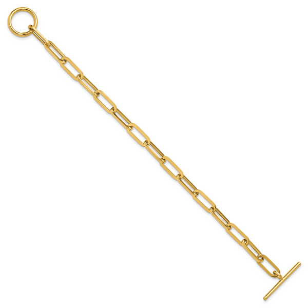 Leslie's 14K Polished Fancy Link Toggle Clasp Bracelet - Image 2