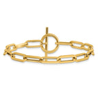 Leslie's 14K Polished Fancy Link Toggle Clasp Bracelet - Image 3