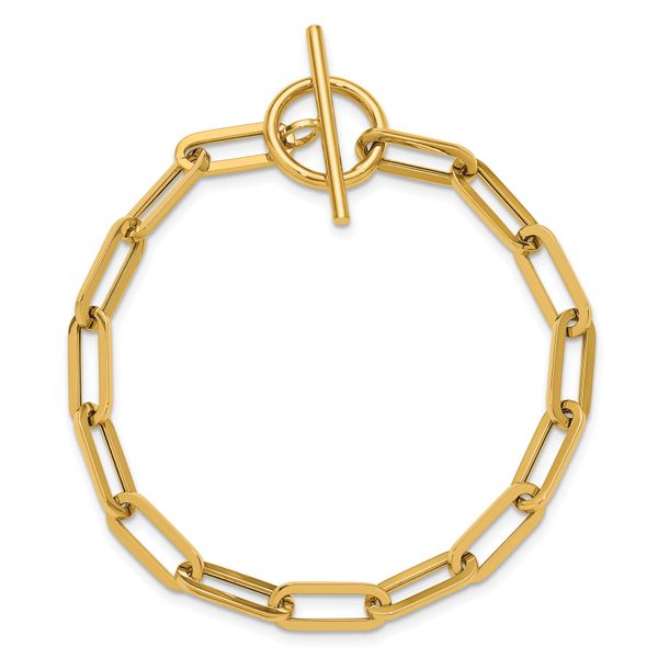 Leslie's 14K Polished Fancy Link Toggle Clasp Bracelet - Image 4