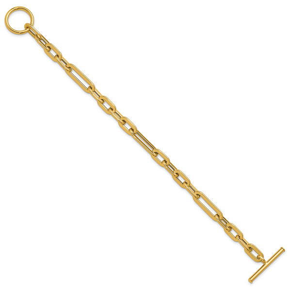 Leslie's 14K Polished Fancy Link Toggle Clasp Bracelet - Image 2
