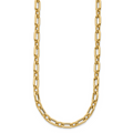 Leslie's 14K Polished & Textured Fancy Link Necklace