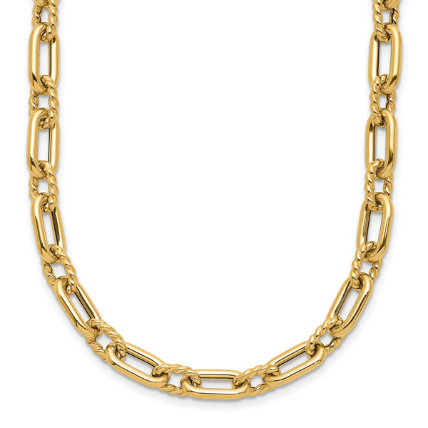 Leslie's 14K Polished & Textured Fancy Link Necklace - Image 2