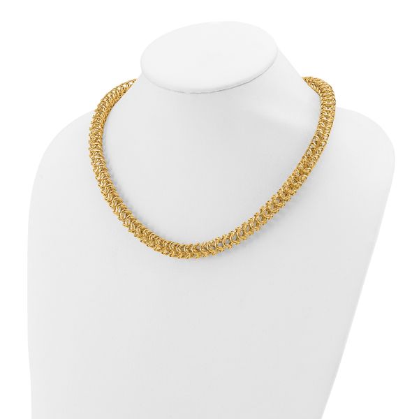 Leslie's 14K Polished Woven Link Necklace - Image 3